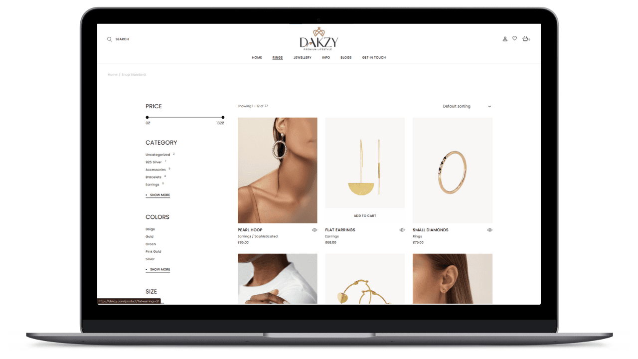 Dakzy details page